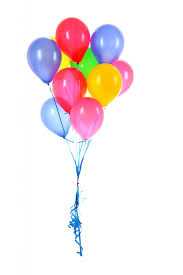 6 helium balloons