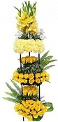 150 yellow roses carnations glads 4 feet arrangement