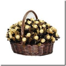 24 ferroro chocolates arranged in basket